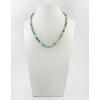 Chrysoprase necklace in rock, silver