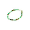 Chrysoprase bracelet in rock, silver