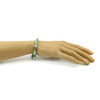 Chrysoprase bracelet in rock, silver