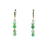 Chrysoprase earrings in rock, silver