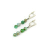 Chrysoprase earrings in rock, silver