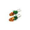 Exclusive earrings &quot;Maple leaves&quot; Agate, Coral, Mother of pearl crumb