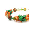 Exclusive bracelet &quot;Maple leaves&quot; Agate, Coral, Mother of pearl crumb