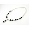 Exclusive necklace &quot;Exquisite grace&quot; Tourmaline facet, Pearls, silver