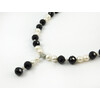 Exclusive necklace &quot;Exquisite grace&quot; Tourmaline facet, Pearls, silver