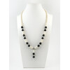 Exclusive necklace &quot;Exquisite grace&quot; Tourmaline facet, Pearls, silver