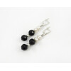 Exclusive earrings &quot;Exquisite grace&quot; Tourmaline facet, Pearls, silver