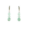 Exclusive earrings &quot;Angelia&quot; Larimar, quartz face, silver