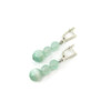 Exclusive earrings &quot;Angelia&quot; Larimar, quartz face, silver