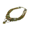 Exclusive necklace &quot;Ilaria&quot;, Jasper, 3 rows