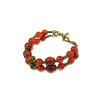 Exclusive bracelet &quot;Rogneda&quot; carnelian, 2 rows