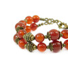 Exclusive bracelet &quot;Rogneda&quot; carnelian, 2 rows