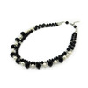 Exclusive necklace &quot;Nelya&quot; Pearls, Agate, rondel, 2 rows