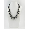 Exclusive necklace &quot;Nelya&quot; Pearls, Agate, rondel, 2 rows