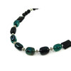 Exclusive necklace &quot;Black dress&quot; Agate barrel