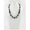 Exclusive necklace &quot;Black dress&quot; Agate barrel