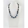 Exclusive necklace &quot;Black dress&quot; Agate barrel