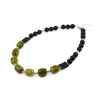 Exclusive necklace &quot;Black dress&quot; Agate barrel