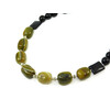 Exclusive necklace &quot;Black dress&quot; Agate barrel