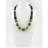 Exclusive necklace &quot;Black dress&quot; Agate barrel