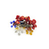 Exclusive brooch &quot;Carolina&quot; Agate, Coral, Mother of pearl crumb