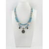 Exclusive necklace &quot;Renata&quot; Pearls, Aquamarine, 2 rows