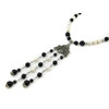 Exclusive necklace &quot;Lola&quot; Pearls, Shungite, Agate