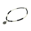 Exclusive necklace &quot;Lottie&quot; Rice pearls, agate, rondel