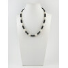 Exclusive necklace &quot;Melanka&quot; Pearls, agate, rondel