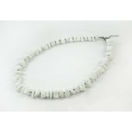 Ожерелье "Мини" Агат белый крошка