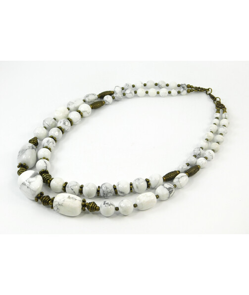 Exclusive necklace "Yugina" Kaholong, 2 rows