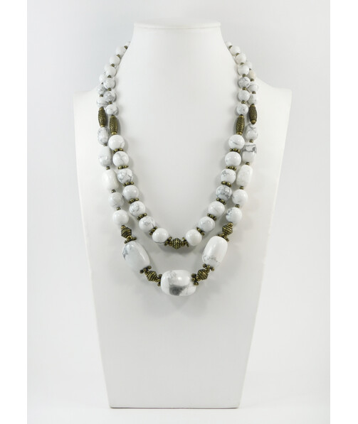 Exclusive necklace "Yugina" Kaholong, 2 rows