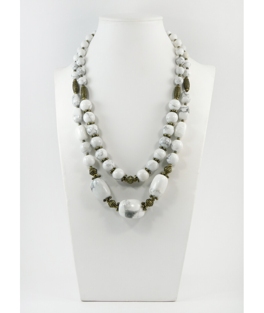 Exclusive necklace "Yugina" Kaholong, 2 rows