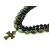 Exclusive necklace &quot;Amelica&quot; Agate, 3 rows