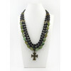 Exclusive necklace &quot;Amelica&quot; Agate, 3 rows