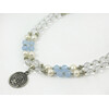 Exclusive necklace &quot;Ariel&quot; Pearls, Quartz facet, Rock crystal, 2 rows