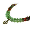 Exclusive necklace &quot;Autumn garden&quot; Jade, carnelian, facet, 2 rows