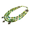 Exclusive necklace &quot;Heather&quot; Agate facet, layer, 3 rows