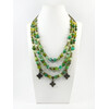 Exclusive necklace &quot;Heather&quot; Agate facet, layer, 3 rows