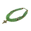 Exclusive necklace &quot;Elima&quot; Jade, 3 rows