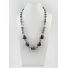 Exclusive necklace &quot;Jolie&quot; Pearls, Amethyst, chevron