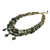 Exclusive necklace &quot;Flora&quot; Jasper, 3 rows