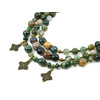 Exclusive necklace &quot;Flora&quot; Jasper, 3 rows