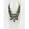 Exclusive necklace &quot;Flora&quot; Jasper, 3 rows