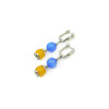 Exclusive earrings &quot;Cornflower&quot; Cat&#039;s eye