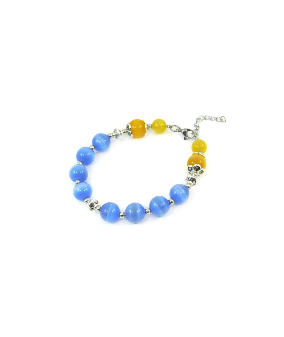 Exclusive bracelet "Cornflower" Cat's eye