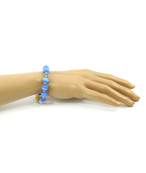 Exclusive bracelet "Cornflower" Cat's eye