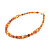 Exclusive necklace &quot;November day&quot; Agate, mother-of-pearl crumb