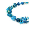 Exclusive bracelet &quot;Sea breath&quot; Agate, mother-of-pearl crumb