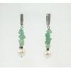 Exclusive earrings &quot;Malana&quot; Pearls, jade crumb